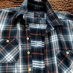 American Eagle Big Jack Plaid Flannel Shirt Jacket